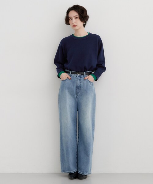 THE SHOP TK (ザ ショップ ティーケー )の「【洗える】もにゅ重ね配色リブプルオーバー(ニット/セーター・レディース・ネイビー/ダークブラウン/グレー・13/12)」の14枚目の写真