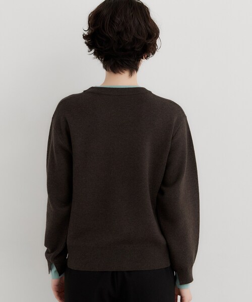 THE SHOP TK (ザ ショップ ティーケー )の「【洗える】もにゅ重ね配色リブプルオーバー(ニット/セーター・レディース・ネイビー/ダークブラウン/グレー・13/12)」の18枚目の写真