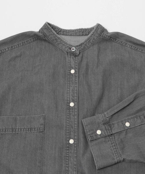 URBAN RESEARCH DOORS（アーバンリサーチドアーズ）の「デニムバンドカラーシャツ（シャツ/ブラウス・レディース・ワンウォッシュ/ベージュ系その他/ブラック・FREE）」の11枚目の写真