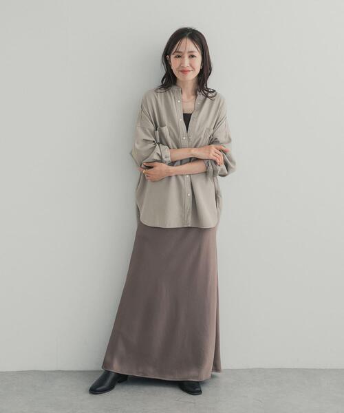 URBAN RESEARCH DOORS（アーバンリサーチドアーズ）の「デニムバンドカラーシャツ（シャツ/ブラウス・レディース・ワンウォッシュ/ベージュ系その他/ブラック・FREE）」の15枚目の写真