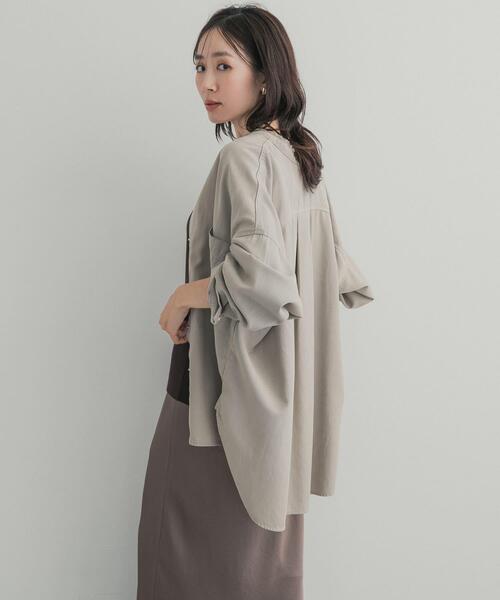 URBAN RESEARCH DOORS（アーバンリサーチドアーズ）の「デニムバンドカラーシャツ（シャツ/ブラウス・レディース・ワンウォッシュ/ベージュ系その他/ブラック・FREE）」の17枚目の写真