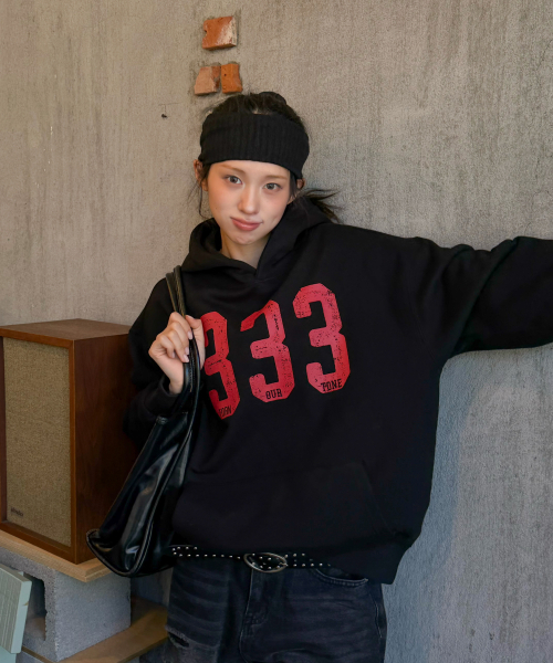 AMOU(アモウ)の「333 フーディー ブラック(パーカー・メンズ・その他・1/2)」の7枚目の写真