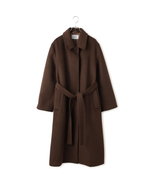 ADAM ET ROPE'（アダムエロペ）の「【WEB限定】ベルテッドオーバーサイズロングコート（ステンカラーコート・レディース・ブラウン系その他2/ベージュ系その他/チャコールグレー/ブラック・FREE）」の3枚目の写真