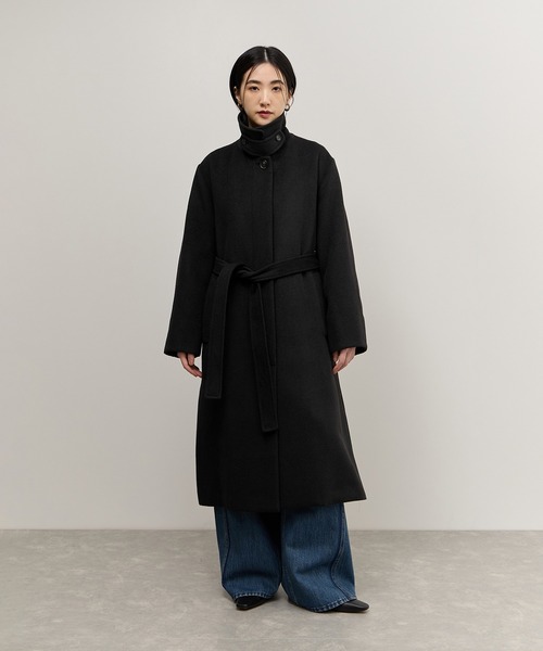 ADAM ET ROPE'（アダムエロペ）の「【WEB限定】ベルテッドオーバーサイズロングコート（ステンカラーコート・レディース・ブラウン系その他2/ベージュ系その他/チャコールグレー/ブラック・FREE）」の5枚目の写真
