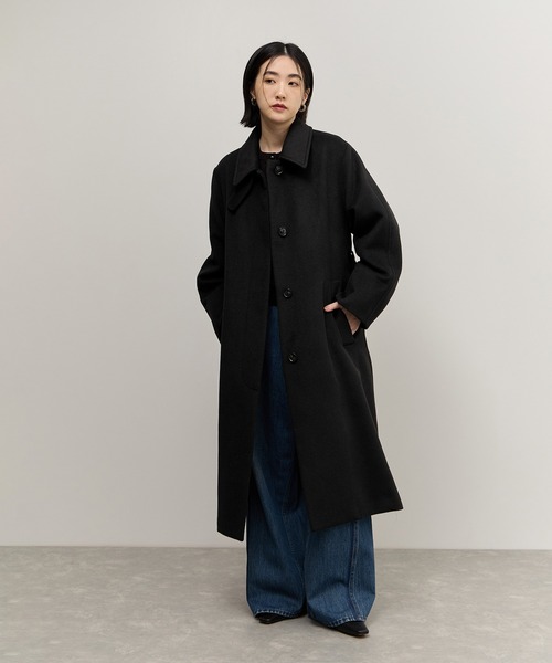 ADAM ET ROPE'（アダムエロペ）の「【WEB限定】ベルテッドオーバーサイズロングコート（ステンカラーコート・レディース・ブラウン系その他2/ベージュ系その他/チャコールグレー/ブラック・FREE）」の6枚目の写真