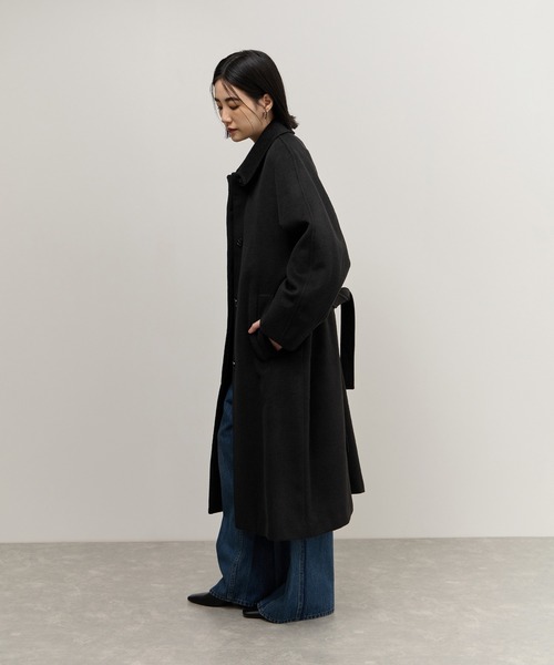 ADAM ET ROPE'（アダムエロペ）の「【WEB限定】ベルテッドオーバーサイズロングコート（ステンカラーコート・レディース・ブラウン系その他2/ベージュ系その他/チャコールグレー/ブラック・FREE）」の7枚目の写真