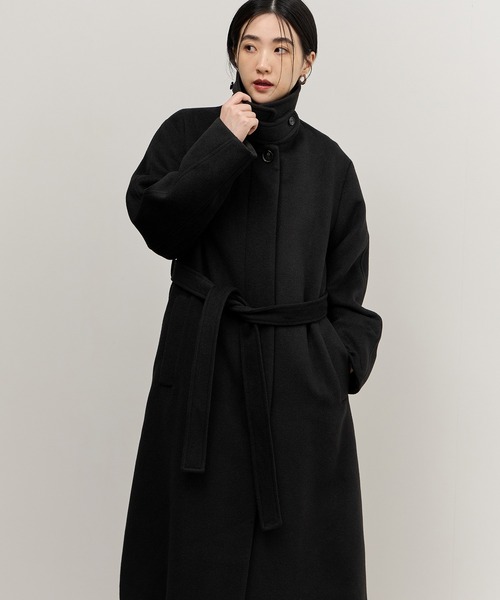 ADAM ET ROPE'（アダムエロペ）の「【WEB限定】ベルテッドオーバーサイズロングコート（ステンカラーコート・レディース・ブラウン系その他2/ベージュ系その他/チャコールグレー/ブラック・FREE）」の12枚目の写真