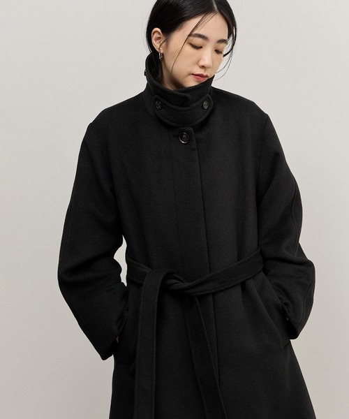 ADAM ET ROPE'（アダムエロペ）の「【WEB限定】ベルテッドオーバーサイズロングコート（ステンカラーコート・レディース・ブラウン系その他2/ベージュ系その他/チャコールグレー/ブラック・FREE）」の13枚目の写真