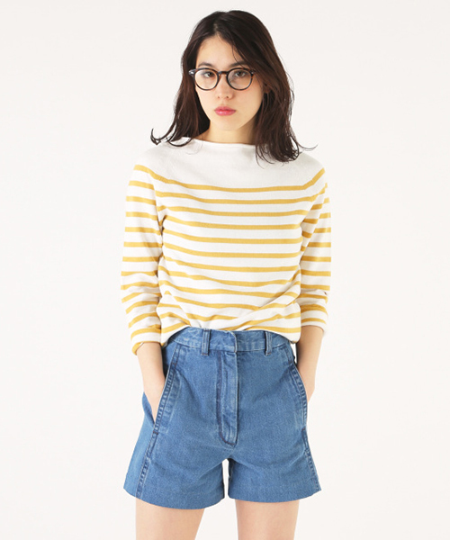 MOUSSY（マウジー）の「Boatneck Knit Tops（ニット/セーター・レディース・イエロー系その他/トップグレー/オフホワイト/ブラック系その他・FREE）」の4枚目の写真