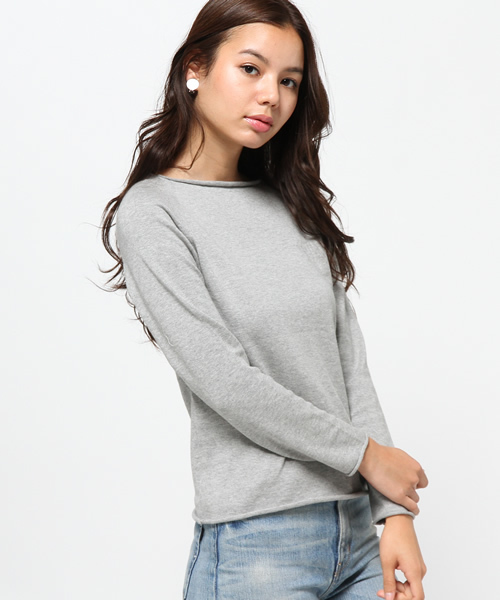 MOUSSY（マウジー）の「Boatneck Knit Tops（ニット/セーター・レディース・イエロー系その他/トップグレー/オフホワイト/ブラック系その他・FREE）」の14枚目の写真