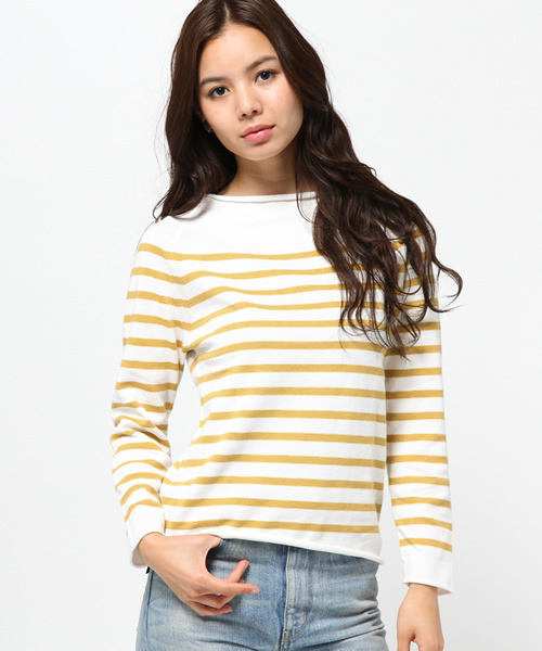 MOUSSY（マウジー）の「Boatneck Knit Tops（ニット/セーター・レディース・イエロー系その他/トップグレー/オフホワイト/ブラック系その他・FREE）」の15枚目の写真