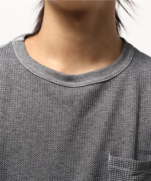 Abiding Aim(アバイディングエイム)の「【JEMORGAN】サーマル半袖クルーネック片染め半袖Tシャツ(Tシャツ/カットソー・メンズ・グリーン/ブルー/ブラック/ワイン・LARGE/MEDIUM/X-LARGE/SMALL)」の9枚目の写真