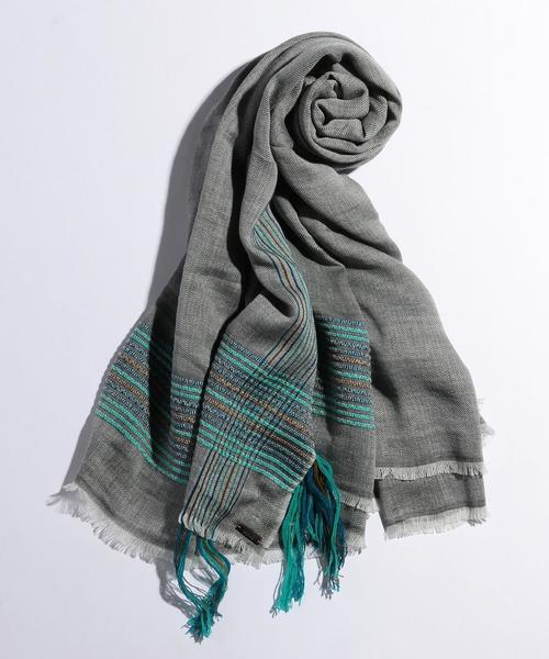 MELT（メルト）の「＜MELT＞ ADDED FRINGE SQ STL/ストール（ストール