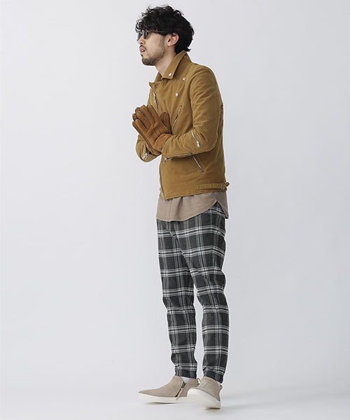 NANO universe（ナノユニバース）の「モールスキンスエードWライダース（ライダースジャケット・メンズ・ベージュ系その他/カーキ・SMALL/LARGE/MEDIUM）」の20枚目の写真