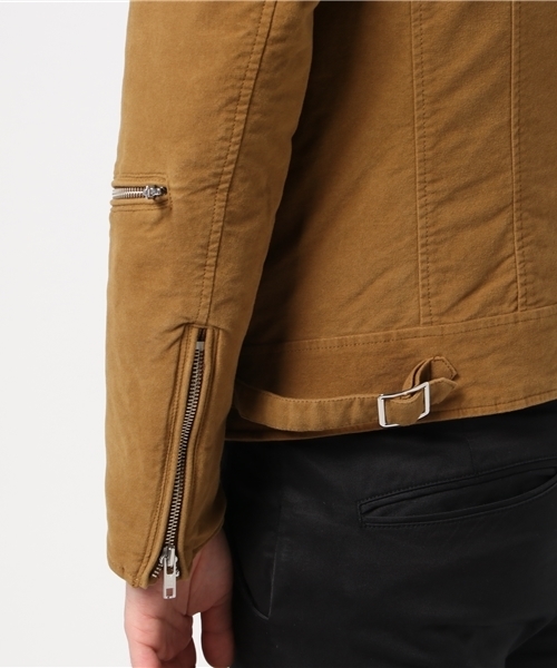 NANO universe（ナノユニバース）の「モールスキンスエードWライダース（ライダースジャケット・メンズ・ベージュ系その他/カーキ・SMALL/LARGE/MEDIUM）」の8枚目の写真