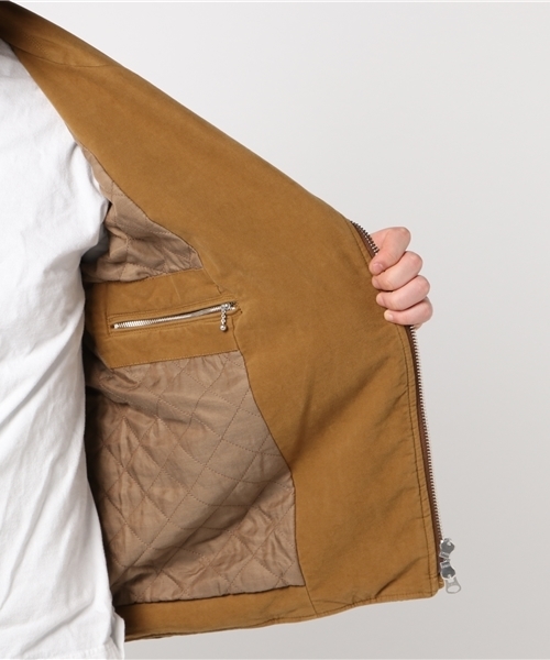 NANO universe（ナノユニバース）の「モールスキンスエードWライダース（ライダースジャケット・メンズ・ベージュ系その他/カーキ・SMALL/LARGE/MEDIUM）」の10枚目の写真