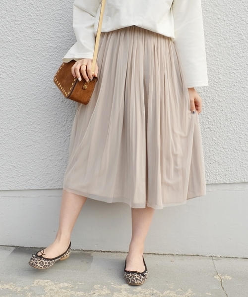 SHIPS（シップス）の「チュールリバーシブルスカート-0045（スカート・レディース・コバルトブルー/グリーン/ピンク/ベージュ/ライトブルー/ダークグレー/レンガ/ピンク系その他・ONE SIZE）」の8枚目の写真