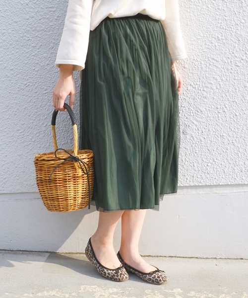 SHIPS（シップス）の「チュールリバーシブルスカート-0045（スカート・レディース・コバルトブルー/グリーン/ピンク/ベージュ/ライトブルー/ダークグレー/レンガ/ピンク系その他・ONE SIZE）」の4枚目の写真