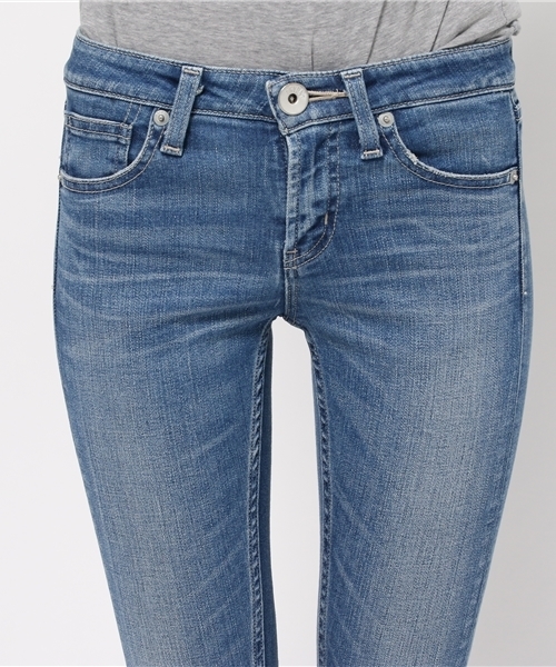 GYDA(ジェイダ)の「standard denimパンツ(デニムパンツ・レディース・インディゴブルー/ライトブルー・SMALL/X-SMALL/MEDIUM)」の3枚目の写真
