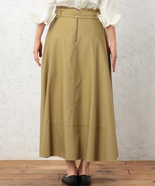 green label relaxing（グリーンレーベルリラクシング）の「MILS B/STN キリカエ LONGスカート◆（スカート・レディース・ベージュ/オリーブ・36/38）」の3枚目の写真