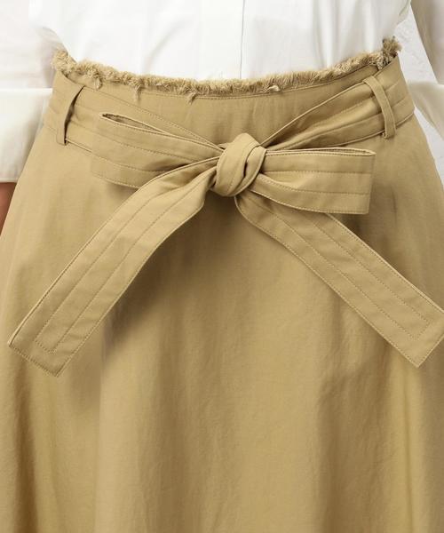 green label relaxing（グリーンレーベルリラクシング）の「MILS B/STN キリカエ LONGスカート◆（スカート・レディース・ベージュ/オリーブ・36/38）」の7枚目の写真