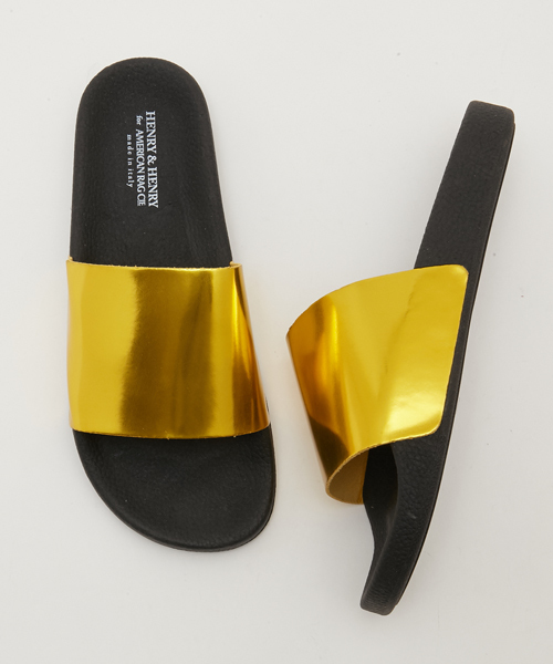 HENRY&HENRY（ヘンリーアンドヘンリー）の「HENRY&HENRY ヘンリーヘンリー 別注 メタリック シャワーサンダル （サンダル・メンズ・ブラック×ゴールド/ピンク系その他/グリーン系その他/シルバー・41/39/43）」の5枚目の写真