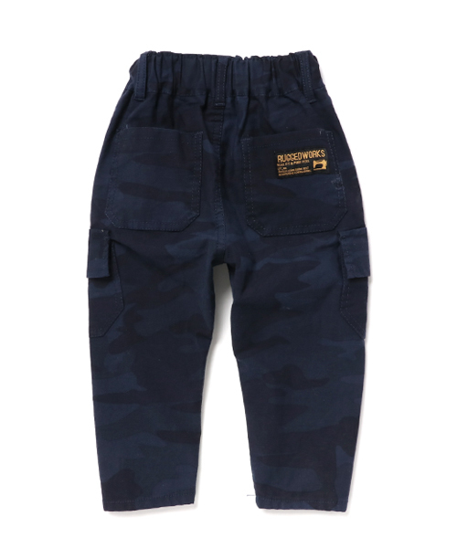 RUGGEDWORKS（ラゲッドワークス）の「カモフラテーパードロングパンツ（カーゴパンツ・キッズ・ブラウン/ネイビー・130cm/140cm/80ｃｍ/100cm/90cm/110cm/120cm）」の3枚目の写真