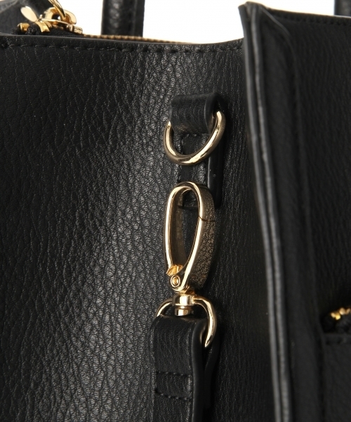 GLOBAL WORK(グローバルワーク)の「スクエアミニトート/767098(トートバッグ・レディース・ブラック/ブラウン/レッド・FREE)」の5枚目の写真