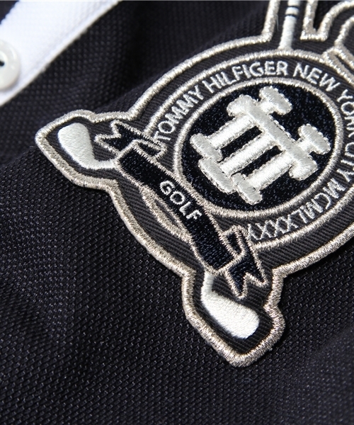 TOMMY HILFIGER（トミーヒルフィガー）の「REGIMENTAL CLASSIC POLO WOMENS（ポロシャツ・レディース・ホワイト/ブルー/ネイビー・SMALL/MEDIUM）」の5枚目の写真