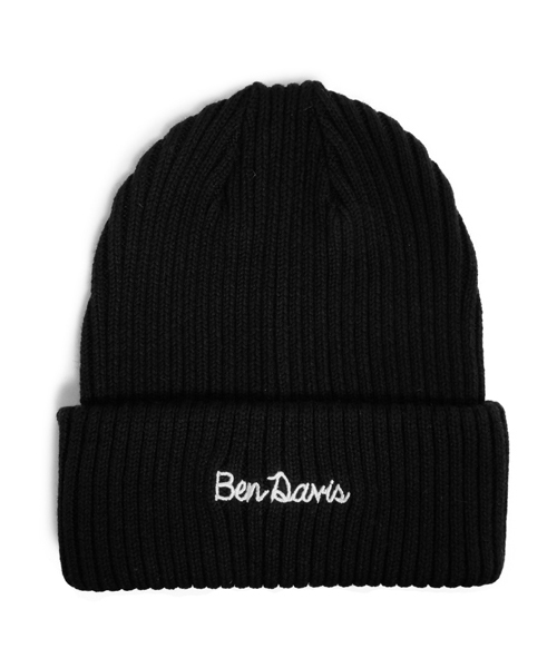 BEN DAVIS ORIGINALS（ベンデイビスオリジナルス）の「BEN DAVIS EMBROIDERY KNIT CAP（ニットキャップ/ビーニー・レディース・ブラック/ネイビー/オフホワイト/イエロー/ブルー/杢グレー/スミクロ/ワイン・FREE）」の12枚目の写真
