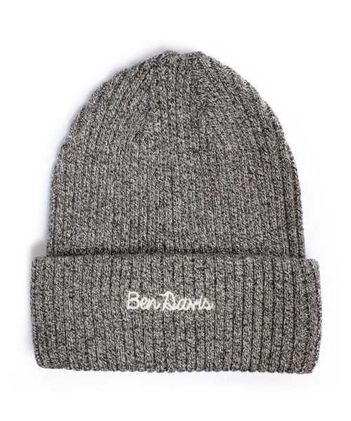 BEN DAVIS ORIGINALS（ベンデイビスオリジナルス）の「BEN DAVIS EMBROIDERY KNIT CAP（ニットキャップ/ビーニー・レディース・ブラック/ネイビー/オフホワイト/イエロー/ブルー/杢グレー/スミクロ/ワイン・FREE）」の13枚目の写真