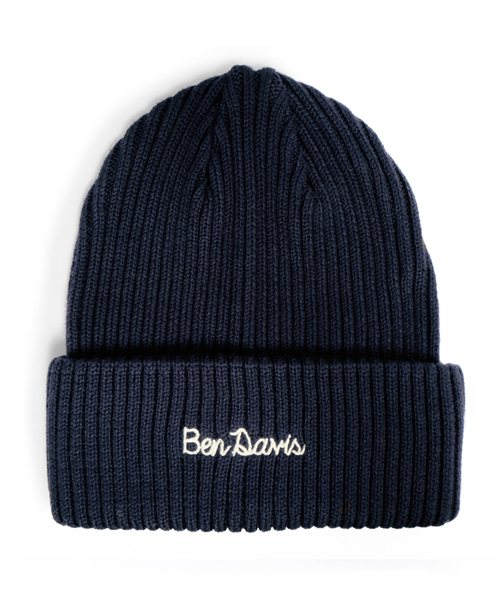 BEN DAVIS ORIGINALS（ベンデイビスオリジナルス）の「BEN DAVIS EMBROIDERY KNIT CAP（ニットキャップ/ビーニー・レディース・ブラック/ネイビー/オフホワイト/イエロー/ブルー/杢グレー/スミクロ/ワイン・FREE）」の15枚目の写真