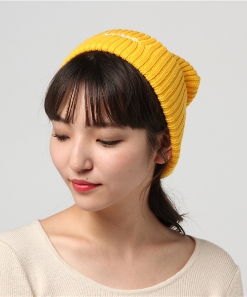 BEN DAVIS ORIGINALS（ベンデイビスオリジナルス）の「BEN DAVIS EMBROIDERY KNIT CAP（ニットキャップ/ビーニー・レディース・ブラック/ネイビー/オフホワイト/イエロー/ブルー/杢グレー/スミクロ/ワイン・FREE）」の7枚目の写真