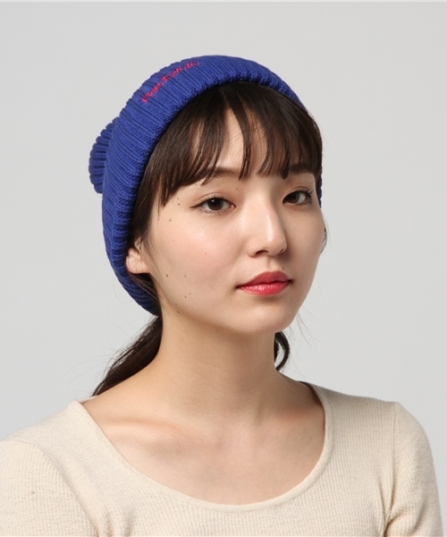 BEN DAVIS ORIGINALS（ベンデイビスオリジナルス）の「BEN DAVIS EMBROIDERY KNIT CAP（ニットキャップ/ビーニー・レディース・ブラック/ネイビー/オフホワイト/イエロー/ブルー/杢グレー/スミクロ/ワイン・FREE）」の6枚目の写真