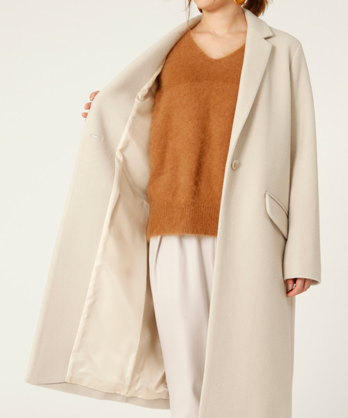 TICCA ライトベージュチェスターコート Tiara（ティアラ）の「ベーシックチェスター（チェスターコート