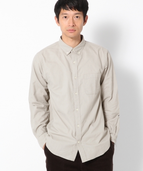 GLOBAL WORK（グローバルワーク）の「ブラッシュオックスフォードシャツ/775186（シャツ/ブラウス・メンズ・ネイビー/ブラウン/グレー/ワインレッド/ホワイト系その他・SMALL/MEDIUM/LARGE/X-LARGE）」の3枚目の写真