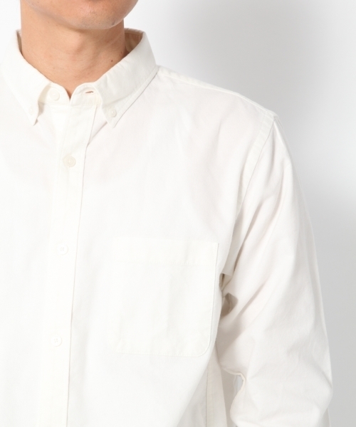 GLOBAL WORK（グローバルワーク）の「ブラッシュオックスフォードシャツ/775186（シャツ/ブラウス・メンズ・ネイビー/ブラウン/グレー/ワインレッド/ホワイト系その他・SMALL/MEDIUM/LARGE/X-LARGE）」の7枚目の写真