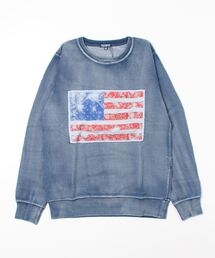 STYLEBLOCK（スタイルブロック）の「カットデニム星条旗プリントスウェットトレーナー（スウェット）」