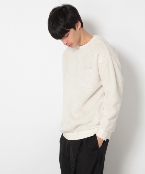 RAGEBLUE（レイジブルー）の「ボアフリースクルー/785100（スウェット・メンズ・ホワイト/ベージュ/ブルー・SMALL/MEDIUM/LARGE）」の12枚目の写真