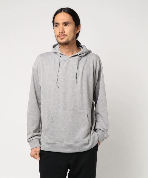 go slow caravan（ゴースローキャラバン）の「PANHARD/パンハード　T/C裏毛BIGプルパーカー（パーカー・メンズ・ホワイト/ブラック/杢グレー/チャコール/グリーン/ブルー/ネイビー/パープル/イエロー/レッド・LARGE/MEDIUM/X-LARGE）」の4枚目の写真