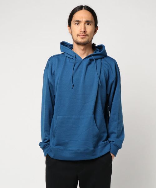 go slow caravan（ゴースローキャラバン）の「PANHARD/パンハード　T/C裏毛BIGプルパーカー（パーカー・メンズ・ホワイト/ブラック/杢グレー/チャコール/グリーン/ブルー/ネイビー/パープル/イエロー/レッド・LARGE/MEDIUM/X-LARGE）」の8枚目の写真