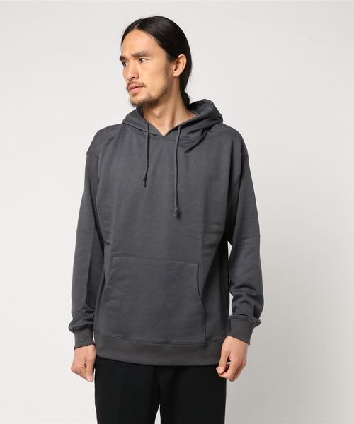 go slow caravan（ゴースローキャラバン）の「PANHARD/パンハード　T/C裏毛BIGプルパーカー（パーカー・メンズ・ホワイト/ブラック/杢グレー/チャコール/グリーン/ブルー/ネイビー/パープル/イエロー/レッド・LARGE/MEDIUM/X-LARGE）」の5枚目の写真