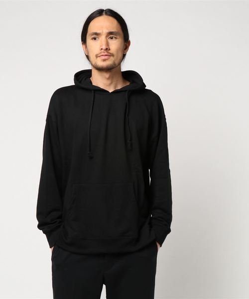 go slow caravan（ゴースローキャラバン）の「PANHARD/パンハード　T/C裏毛BIGプルパーカー（パーカー・メンズ・ホワイト/ブラック/杢グレー/チャコール/グリーン/ブルー/ネイビー/パープル/イエロー/レッド・LARGE/MEDIUM/X-LARGE）」の3枚目の写真