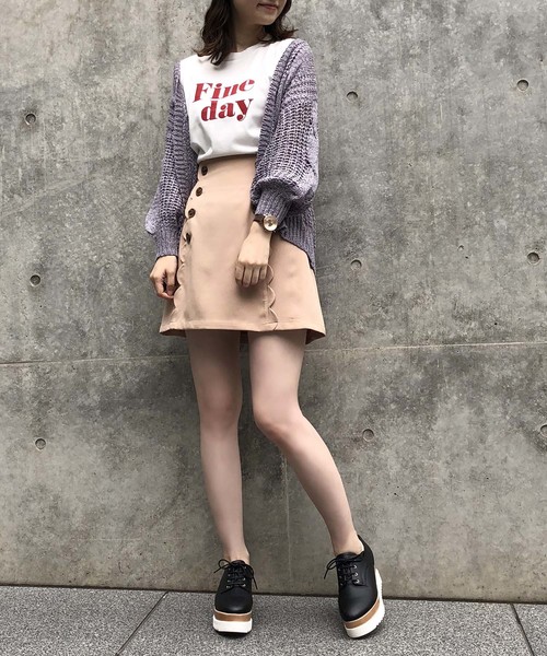 one after another NICE CLAUP(ワンアフターアナザーナイスクラップ)の「テープヤーン カーディガン(カーディガン/ボレロ・レディース・アイボリー/ベージュ/サックスブルー/レンガ・FREE)」の18枚目の写真