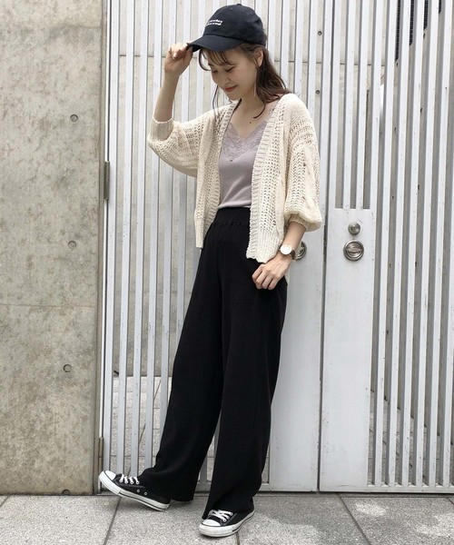 one after another NICE CLAUP(ワンアフターアナザーナイスクラップ)の「テープヤーン カーディガン(カーディガン/ボレロ・レディース・アイボリー/ベージュ/サックスブルー/レンガ・FREE)」の20枚目の写真