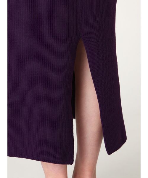 LAGUNAMOON（ラグナムーン）の「Vネックニットジャンパースカート（ワンピース・レディース・ライトグレー/ブラック/パープル・SMALL/MEDIUM）」の10枚目の写真
