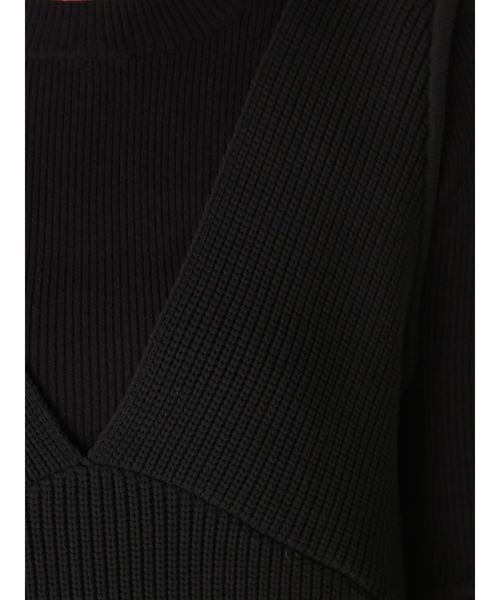 LAGUNAMOON（ラグナムーン）の「Vネックニットジャンパースカート（ワンピース・レディース・ライトグレー/ブラック/パープル・SMALL/MEDIUM）」の12枚目の写真