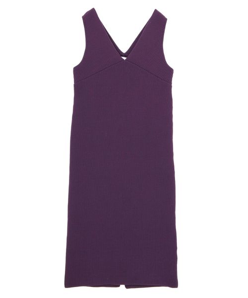 LAGUNAMOON（ラグナムーン）の「Vネックニットジャンパースカート（ワンピース・レディース・ライトグレー/ブラック/パープル・SMALL/MEDIUM）」の19枚目の写真