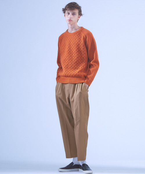 ABAHOUSE(アバハウス)の「【LANEROSSI】RIB×CROSSKNIT クルーネックニット(ニット/セーター・メンズ・オフホワイト/グレー/ブルー/ブラック/オレンジ・44/46/48)」の22枚目の写真