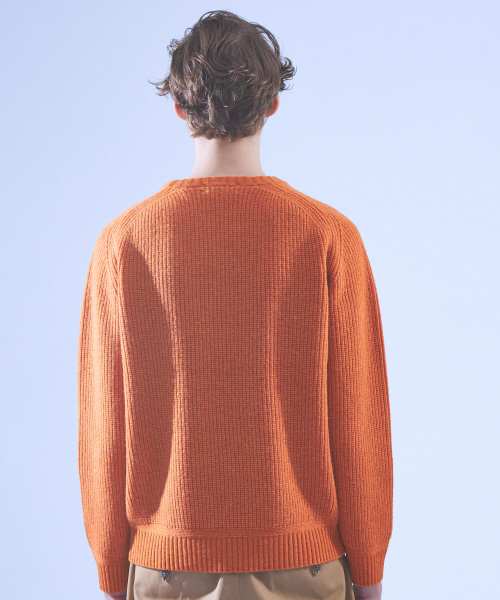 ABAHOUSE(アバハウス)の「【LANEROSSI】RIB×CROSSKNIT クルーネックニット(ニット/セーター・メンズ・オフホワイト/グレー/ブルー/ブラック/オレンジ・44/46/48)」の20枚目の写真